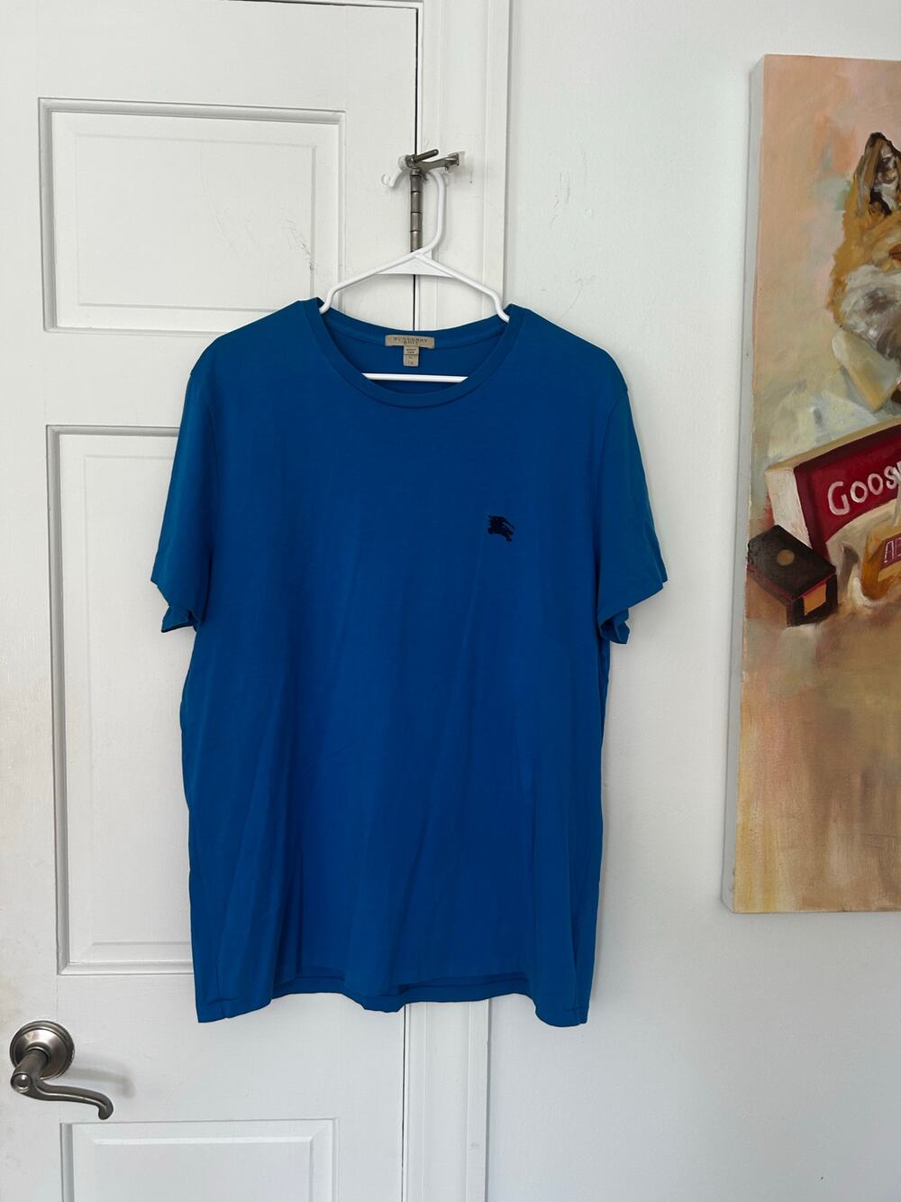 Mens Burberry Brit T-Shirt Blue XL **Read